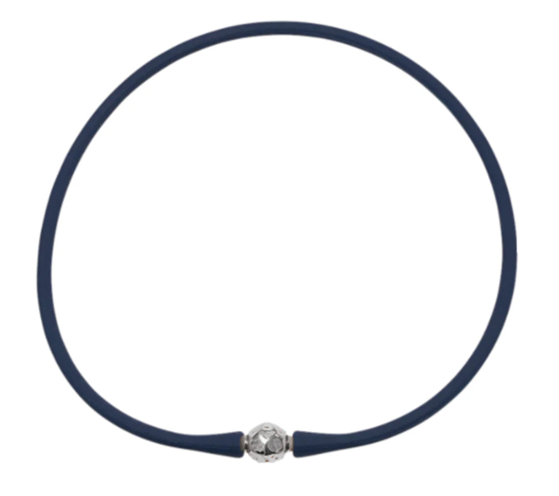 Florence Necklace | Navy/Silver