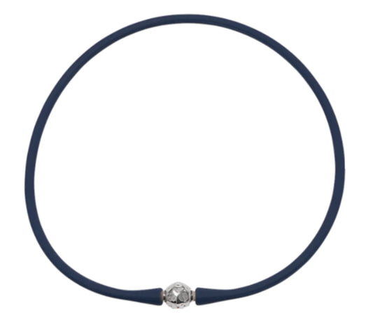 Florence Necklace | Navy/Silver