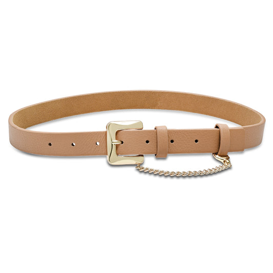 Las Palmas Belt | Latte/Gold