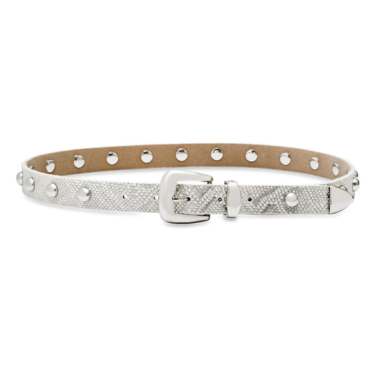 Silverlake Studded Belt | Metallic Snake