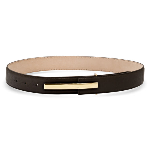 Rosewood Belt | Choc/Gold
