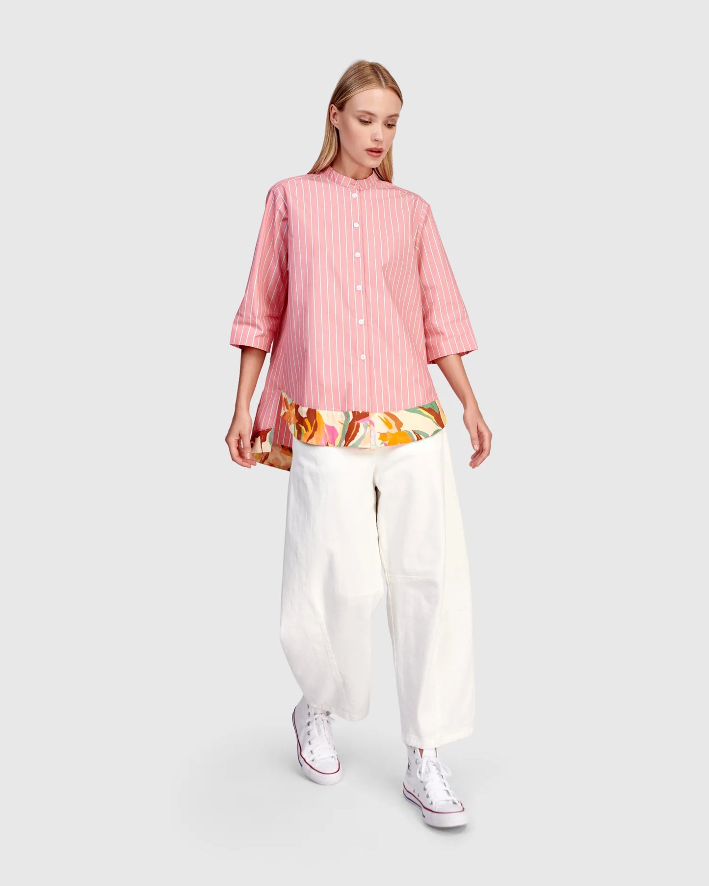 Jasmine Collarless Shirt