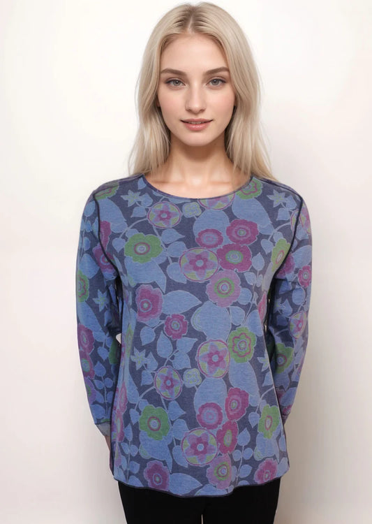 Floral Reversible Crew Neck
