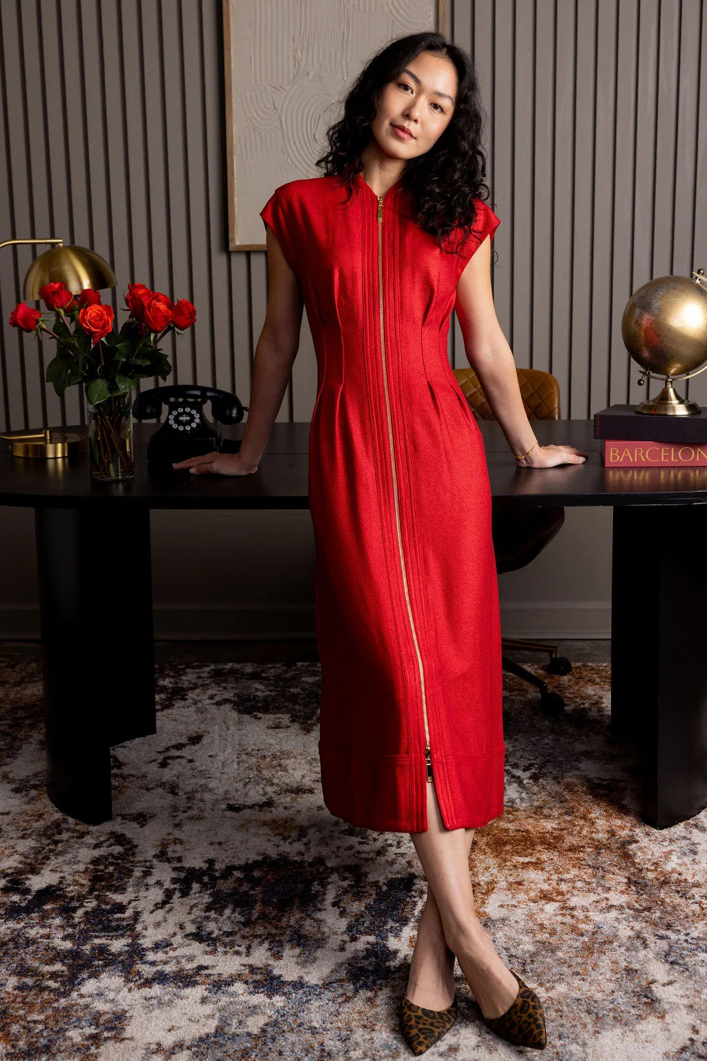 Rosalie Dress | Crimson