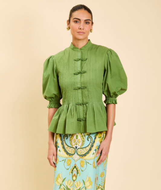Calvin Pintucked Top