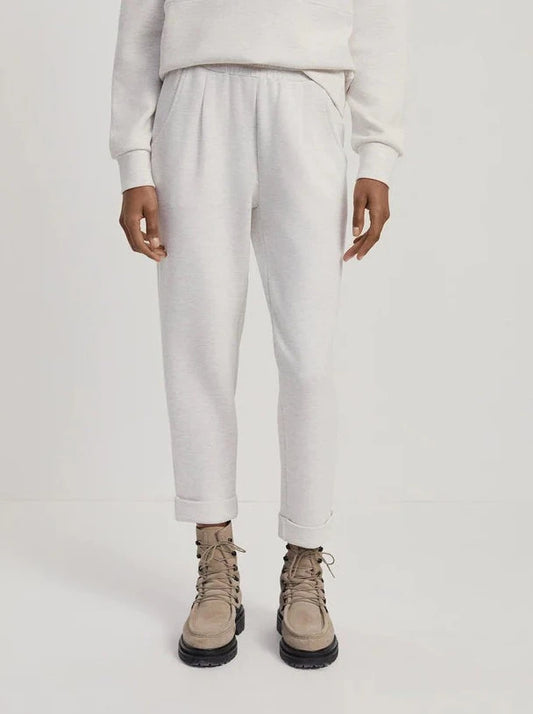 Rolled Cuff Pant | Ivory Marl
