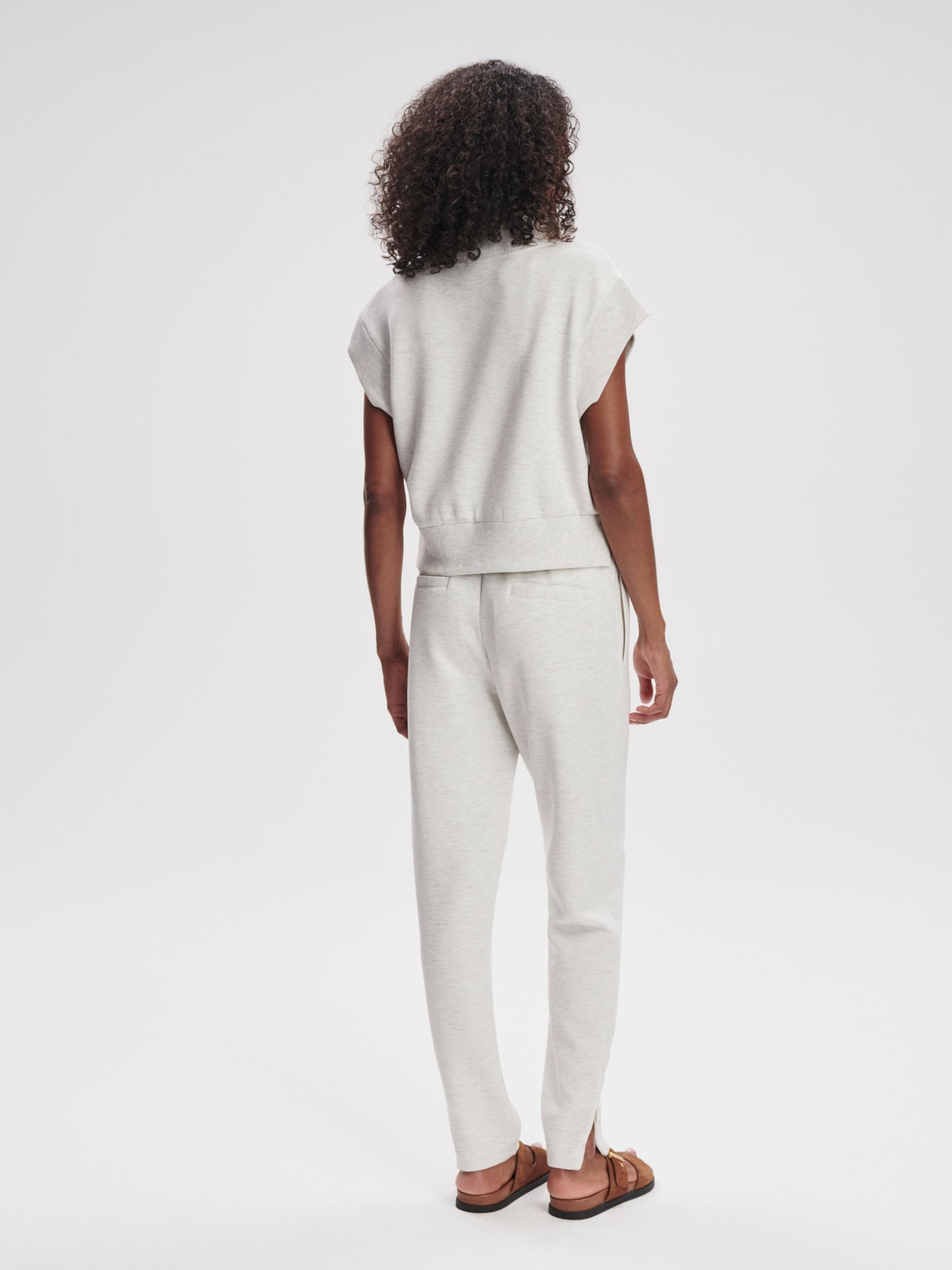 Kelly Half Zip | Ivory Marl