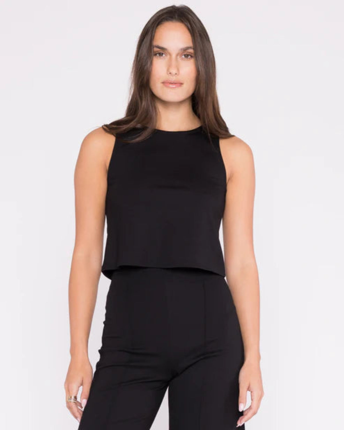 Ponte Knit Tank | Blk