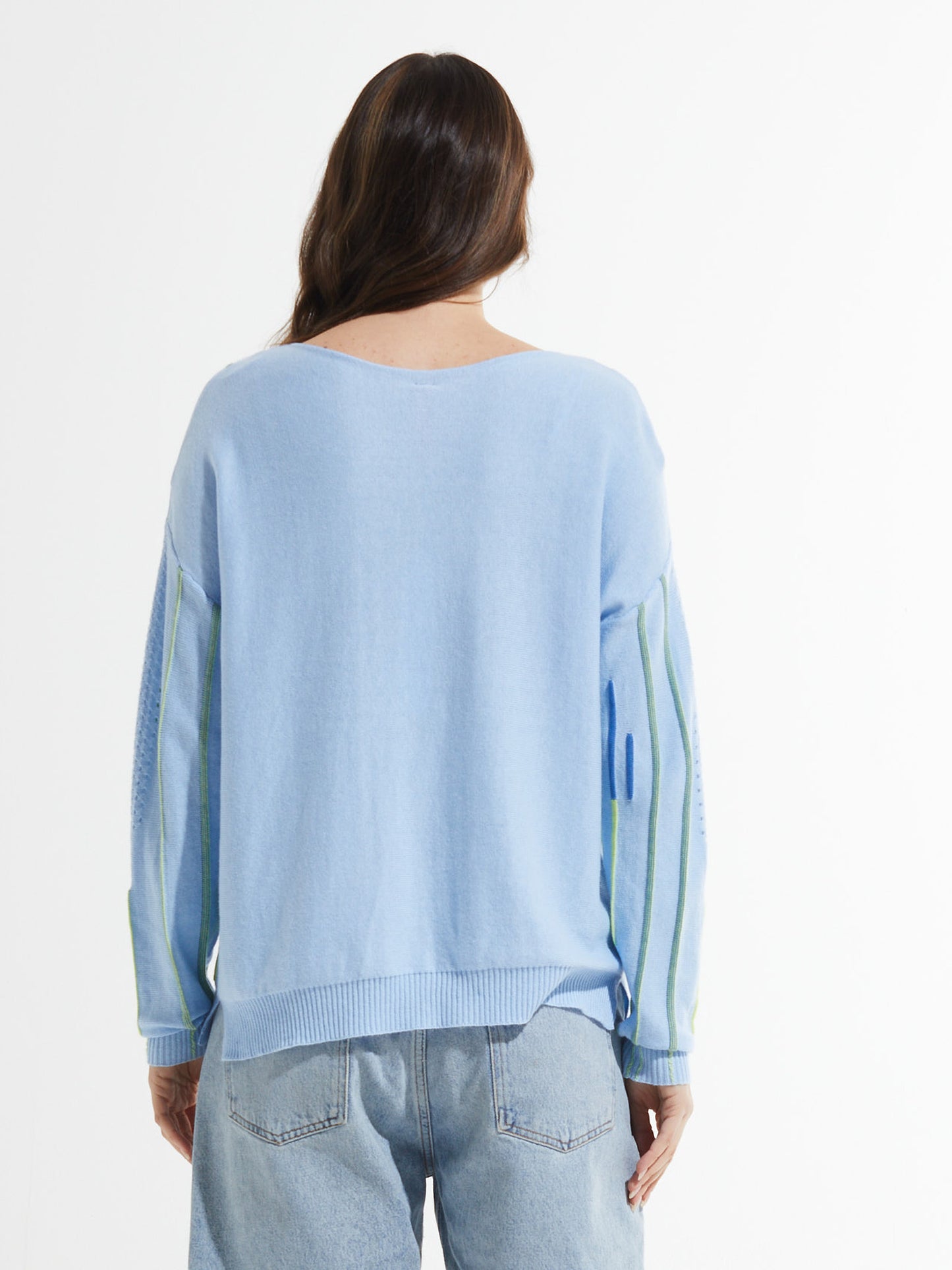 Ottoman Detail Sweater | Sky