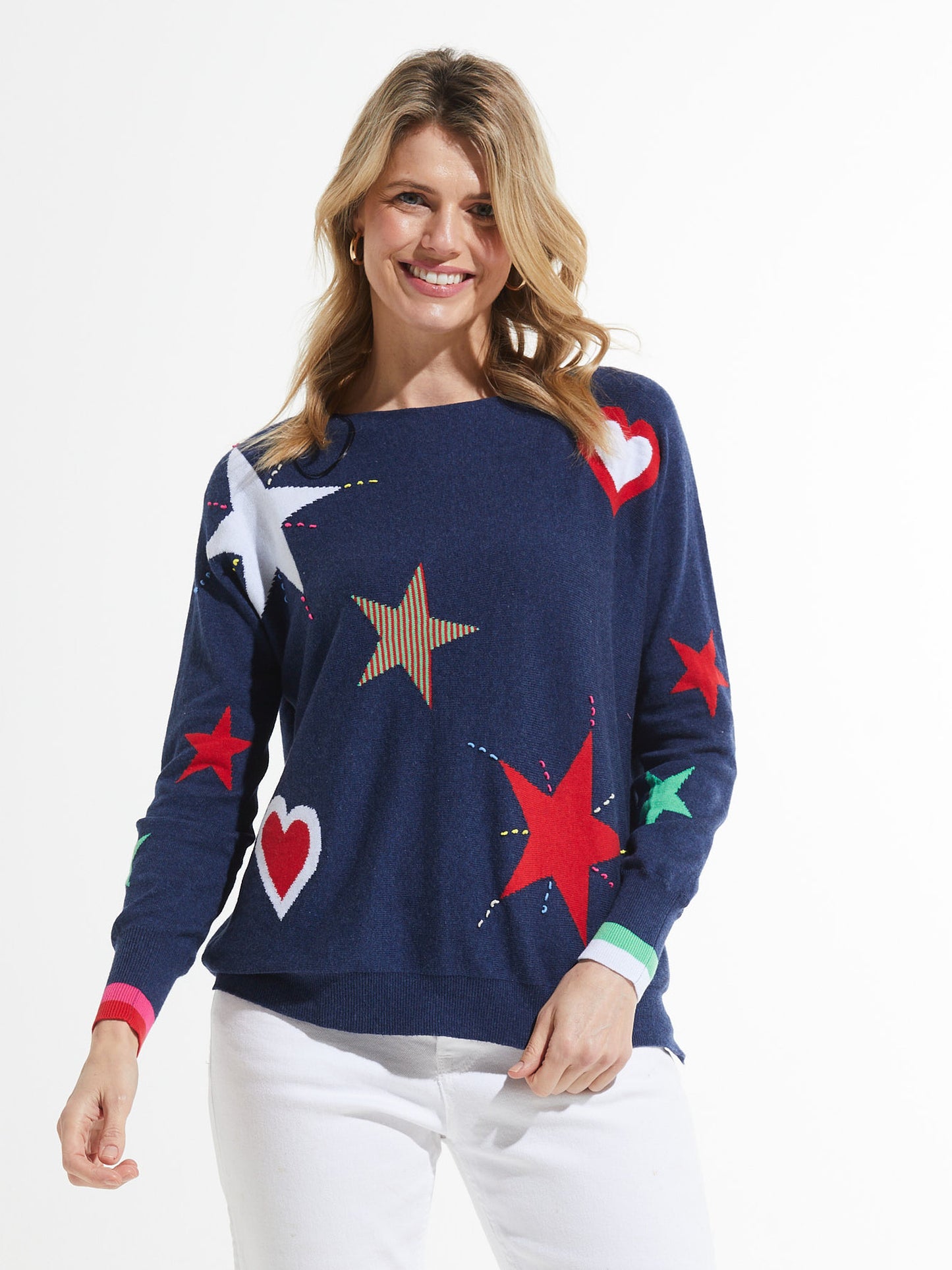 Hearts + Stars Sweater | Denim