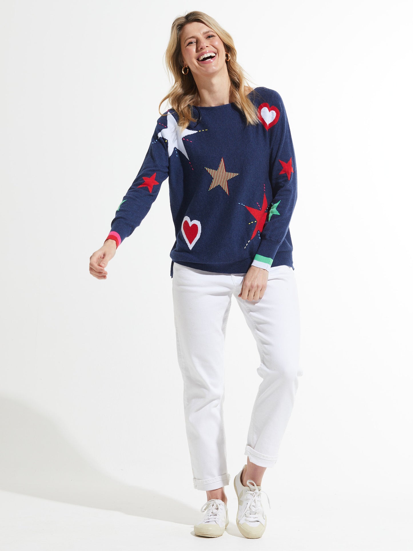 Hearts + Stars Sweater | Denim