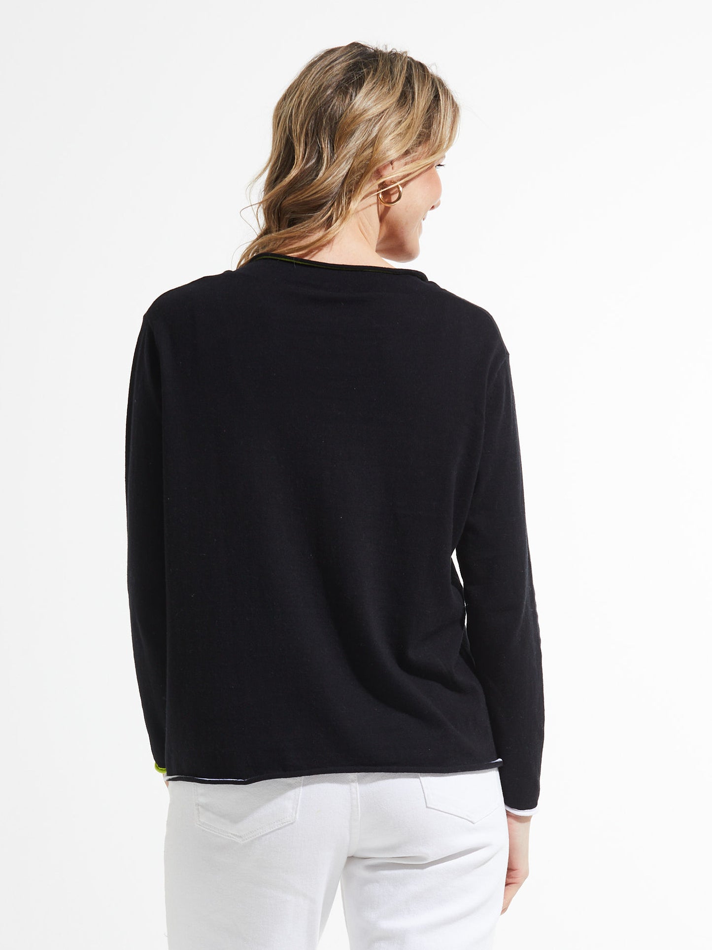 Thread Detail Sweater | Black