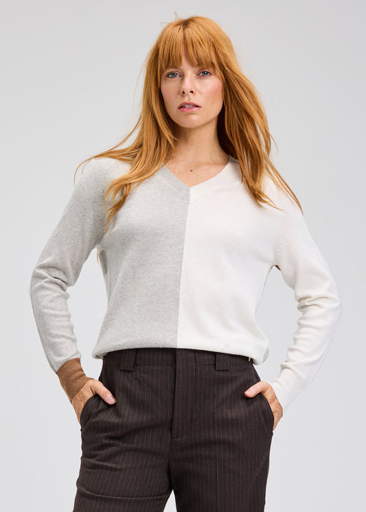 Split Sweater | Lt Marl