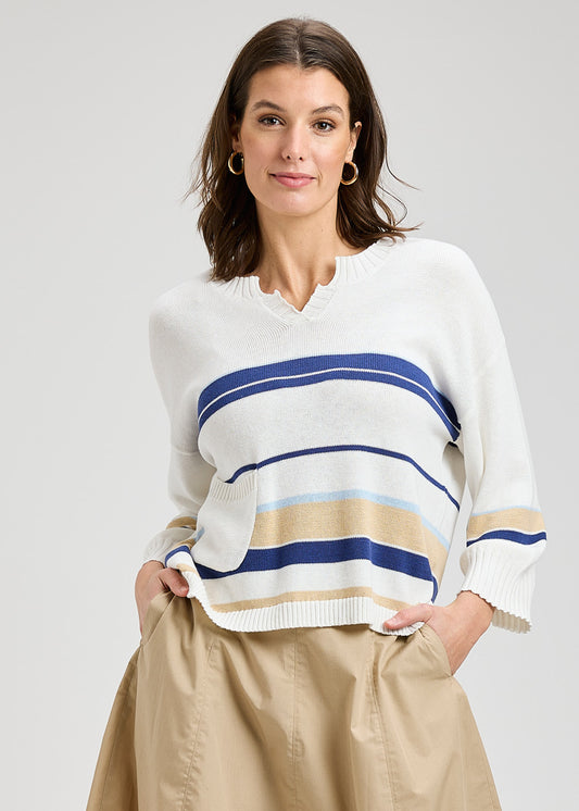 Crop Stripe Sweater