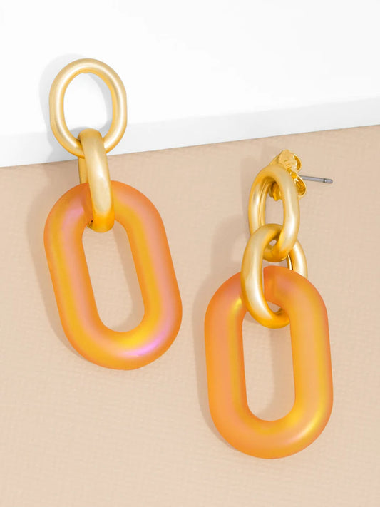 Oval Link Drop | Orange