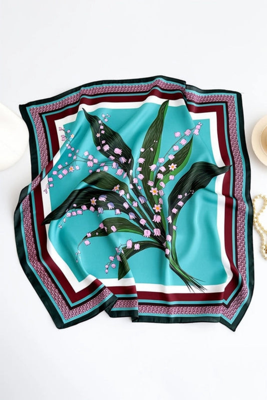 Paisley Print Satin Scarf