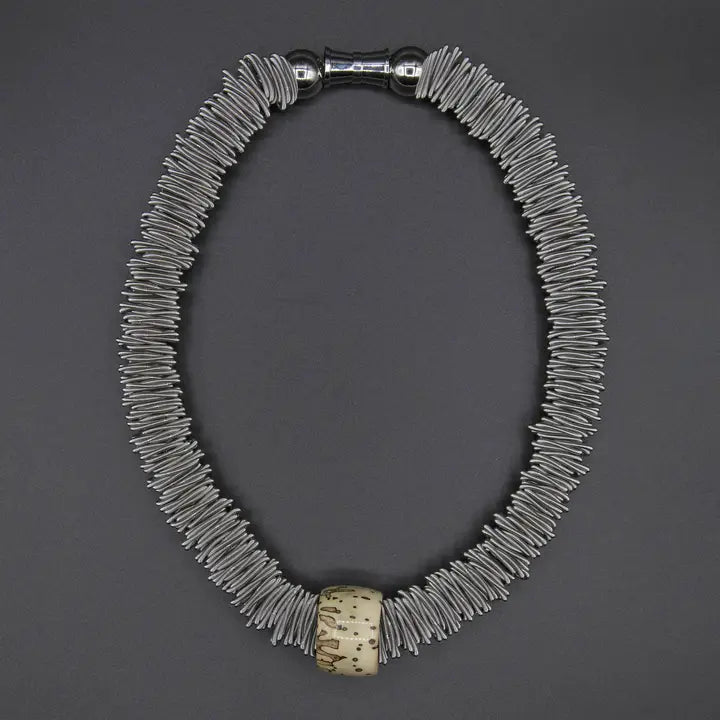 Silver & Leopard Necklace