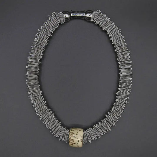 Silver & Leopard Necklace