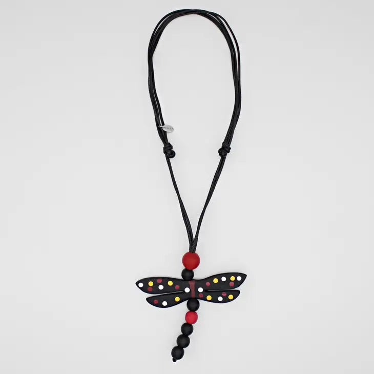 Dragonfly Necklace | Red