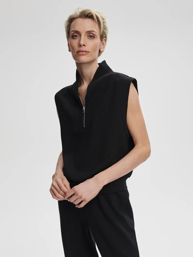 Loretta Half Zip | Black