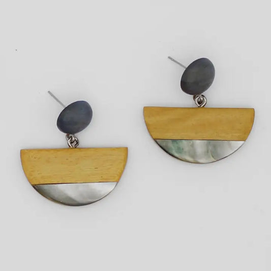 Half Moon Earring | Mustard