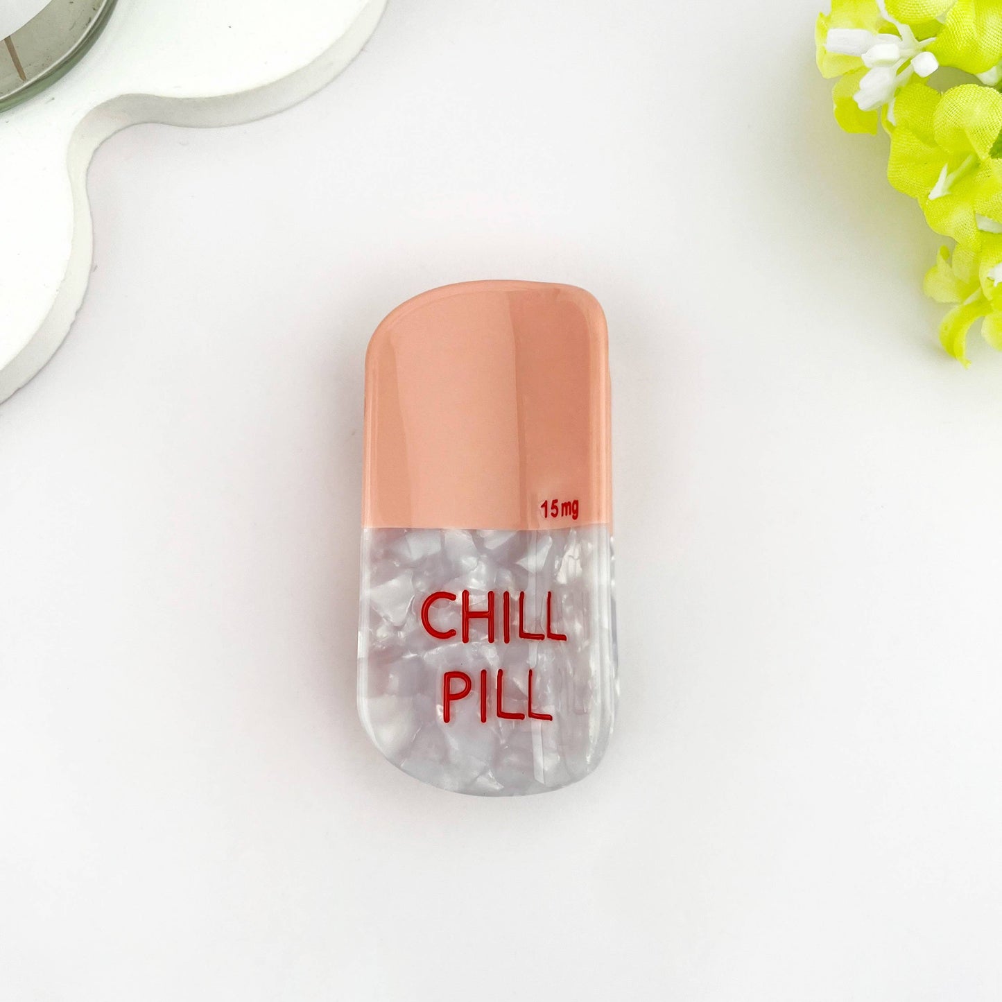 Sweet Dream Sleep Pill Acetate Hair Claw Clip: Green