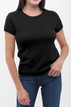 Cashmere Luxury Tee | Blk