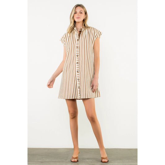 Striped Button Up Dress