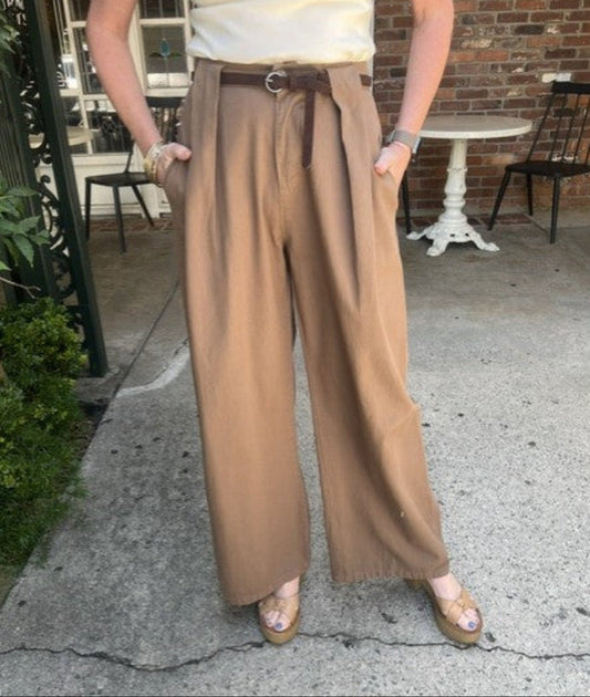 Pleated Trouser | Cocoa