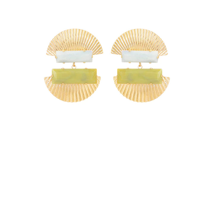 Noblis Shell Earrings | Mint/Anis