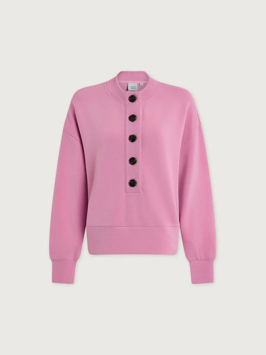 Reena Button Front Sweat