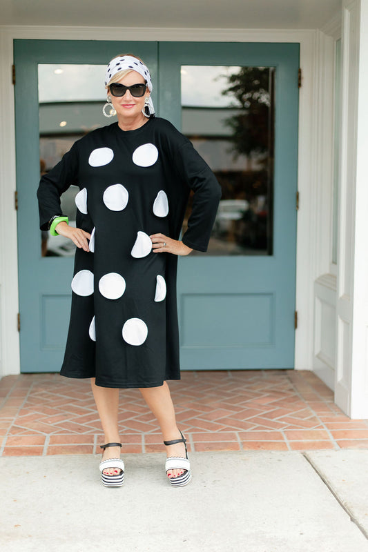 Dot Sweatshirt Dress
