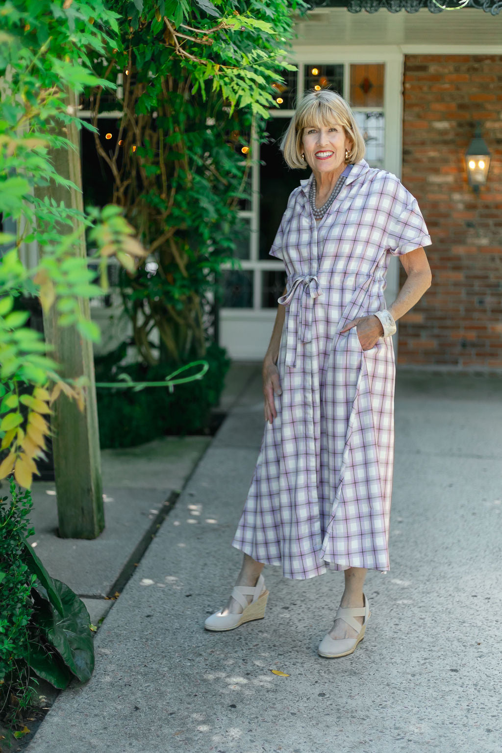 Bria Dress | Lilac Plaid