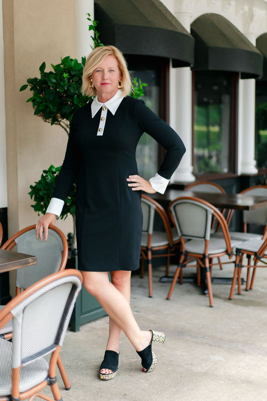 Crepe Shift Dress