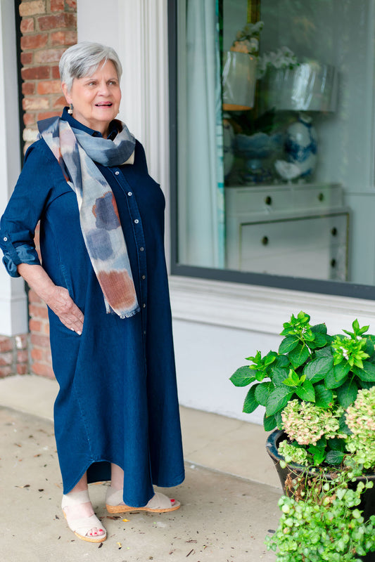 Denim Maxi Shirtdress