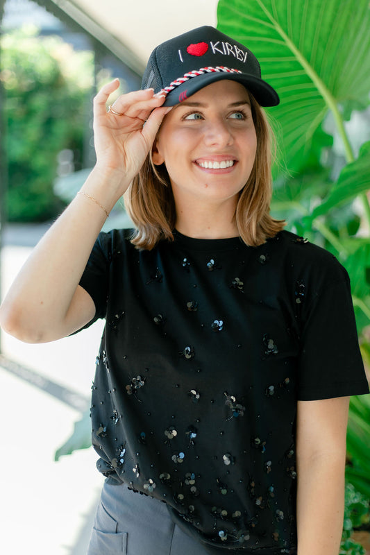 Flores Embroidered Tee