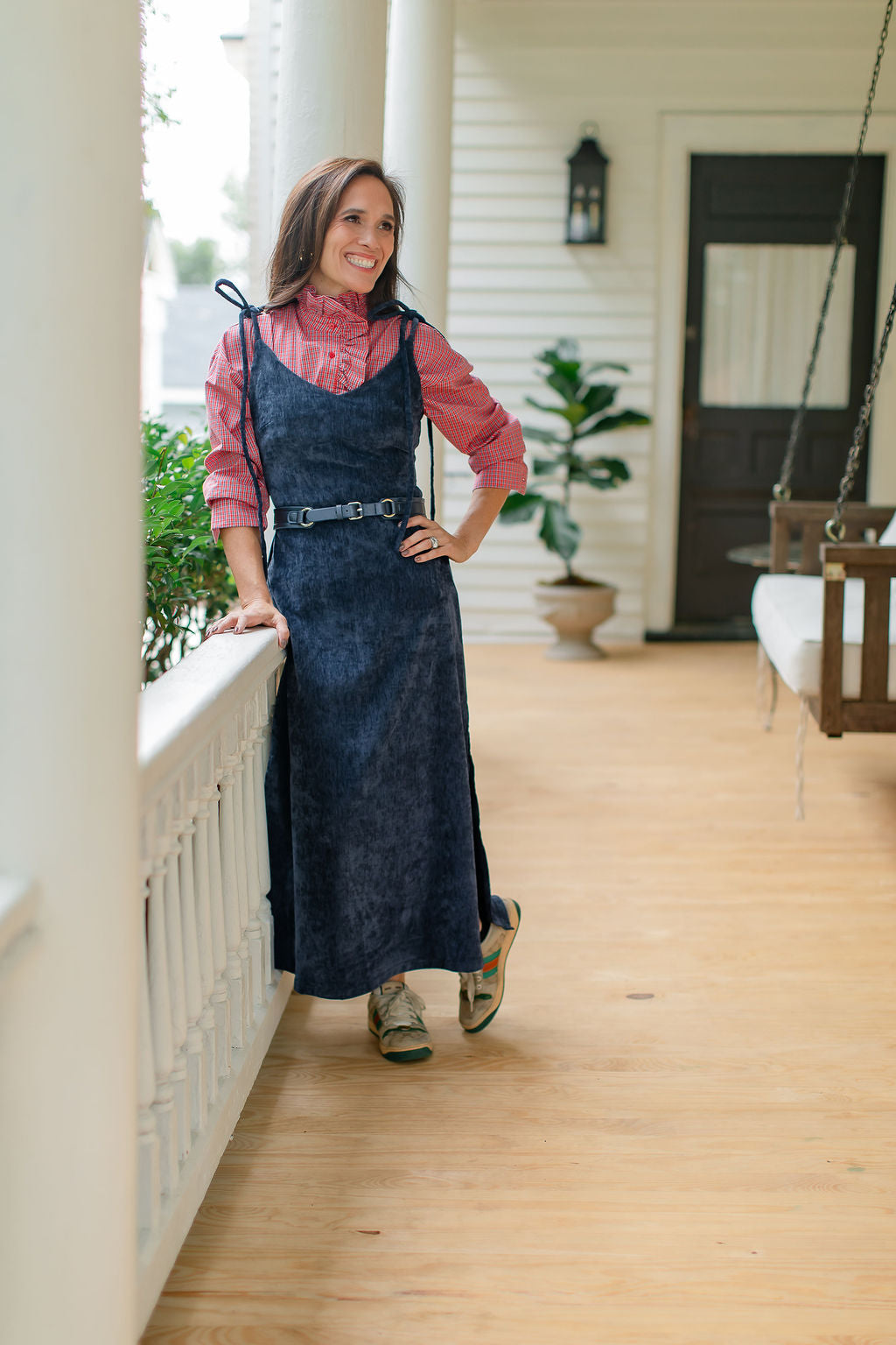 Tie Shoulder Dress | Navy