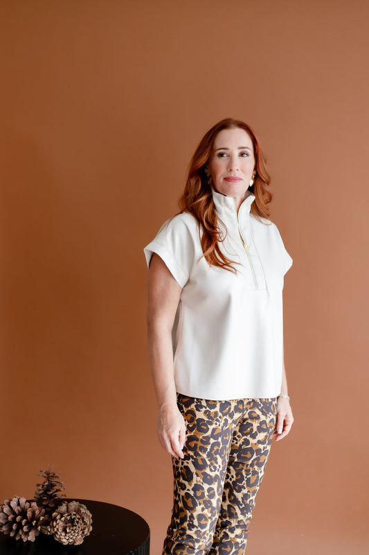 Poppy Pullover | Sandshell Leather