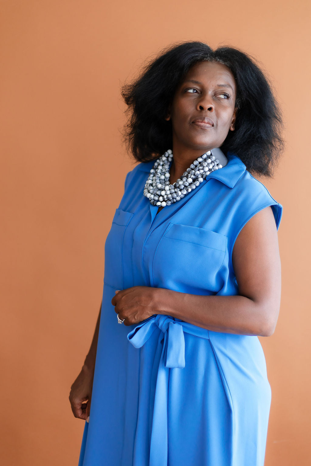 Meron Dress | Shibori Blue