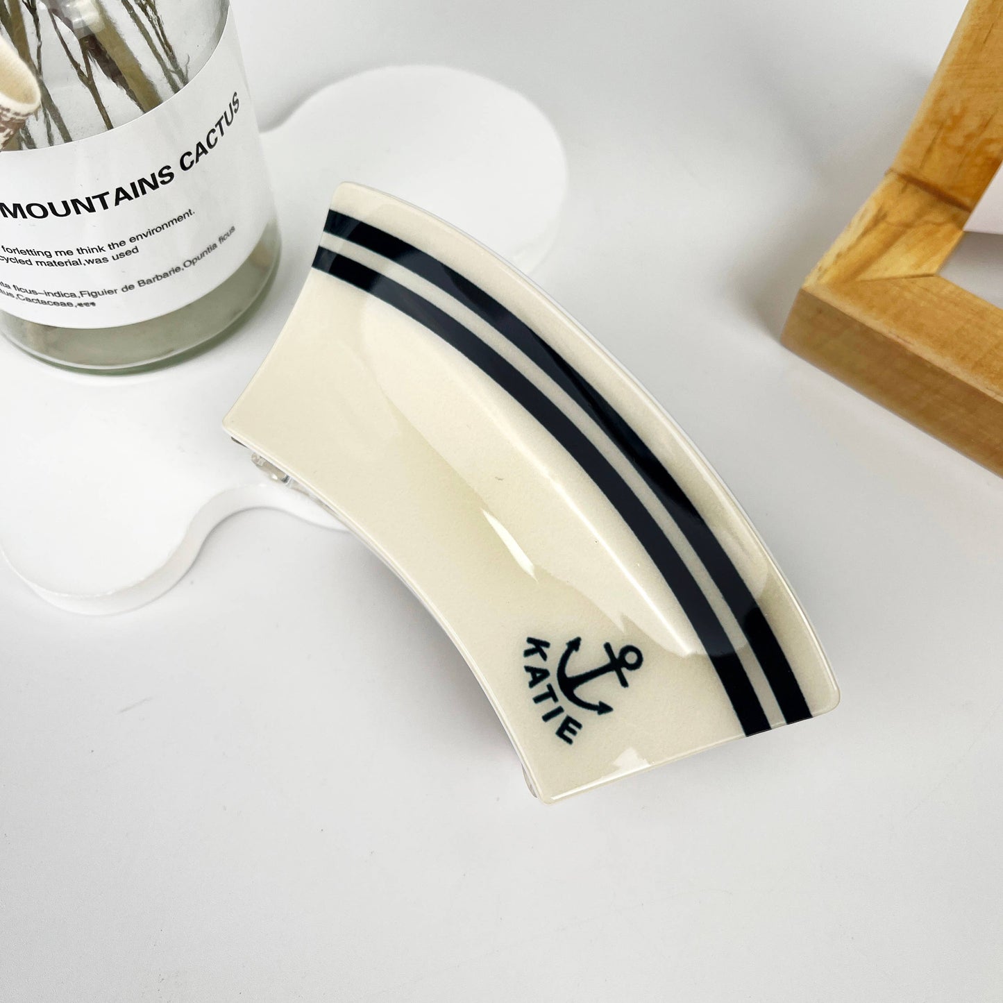 Nurse Cap Hair Claw Clip: White