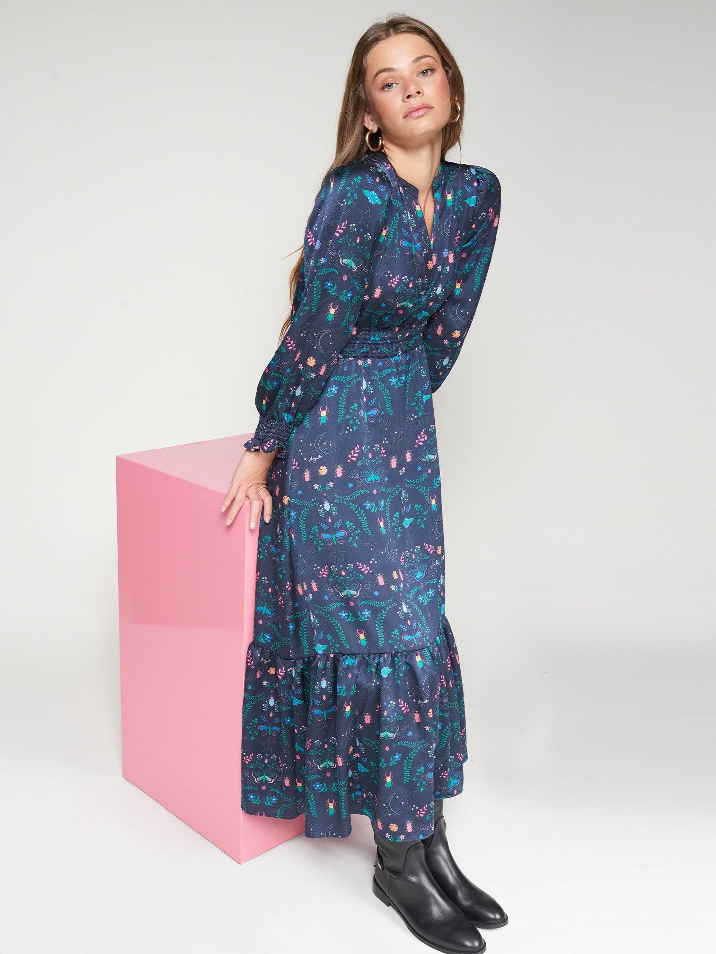 Cleo Dress | Navy