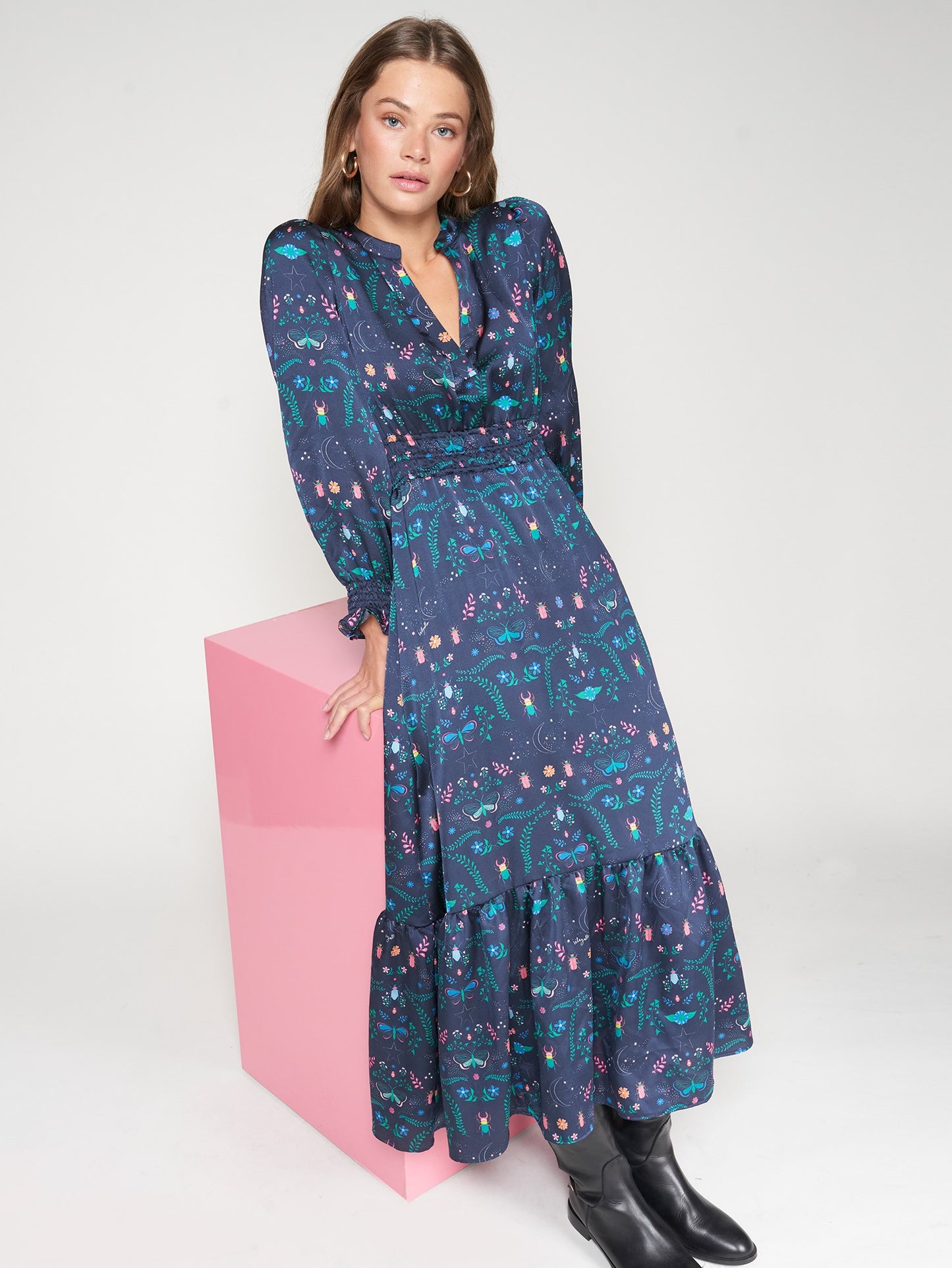 Cleo Dress | Navy