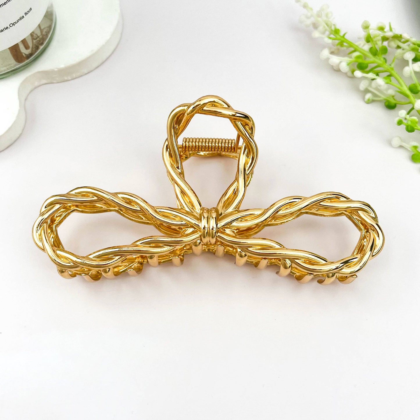 Minimal Heart Alloy Valentine Hair Claw Clip: Gold
