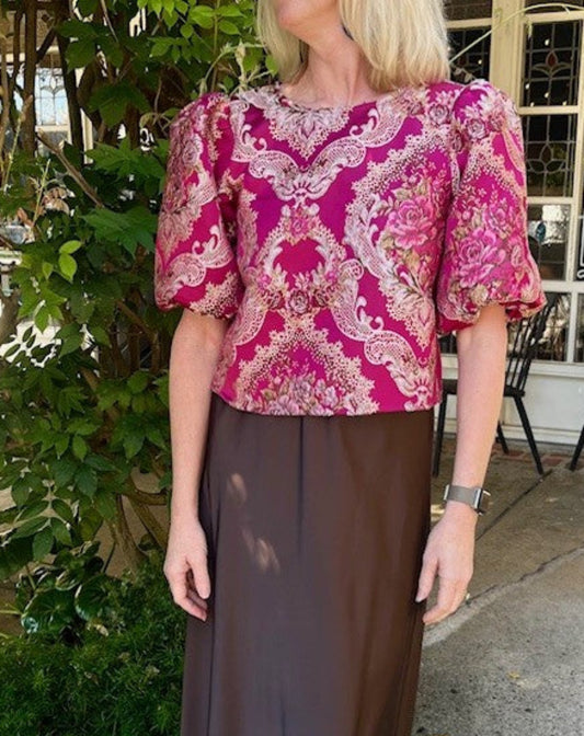 Puff Sleeve Oriental Top