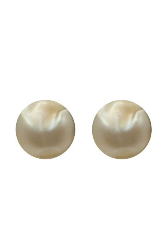 Beige Clip Earrings