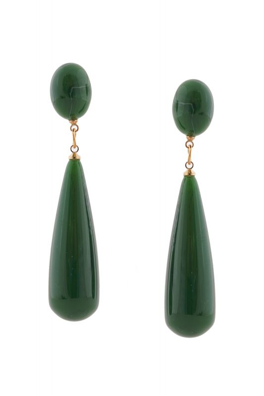 Green Drop Earring