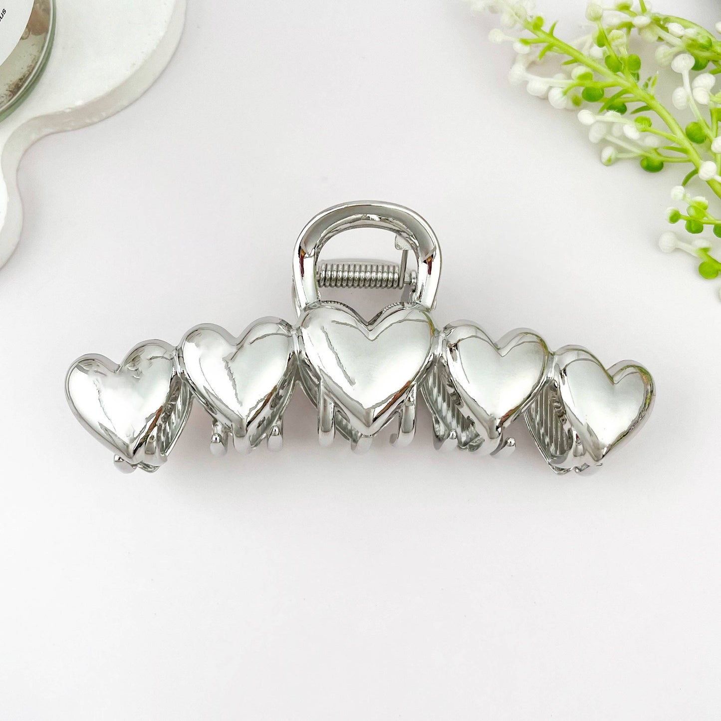 Minimal Heart Alloy Valentine Hair Claw Clip: Gold