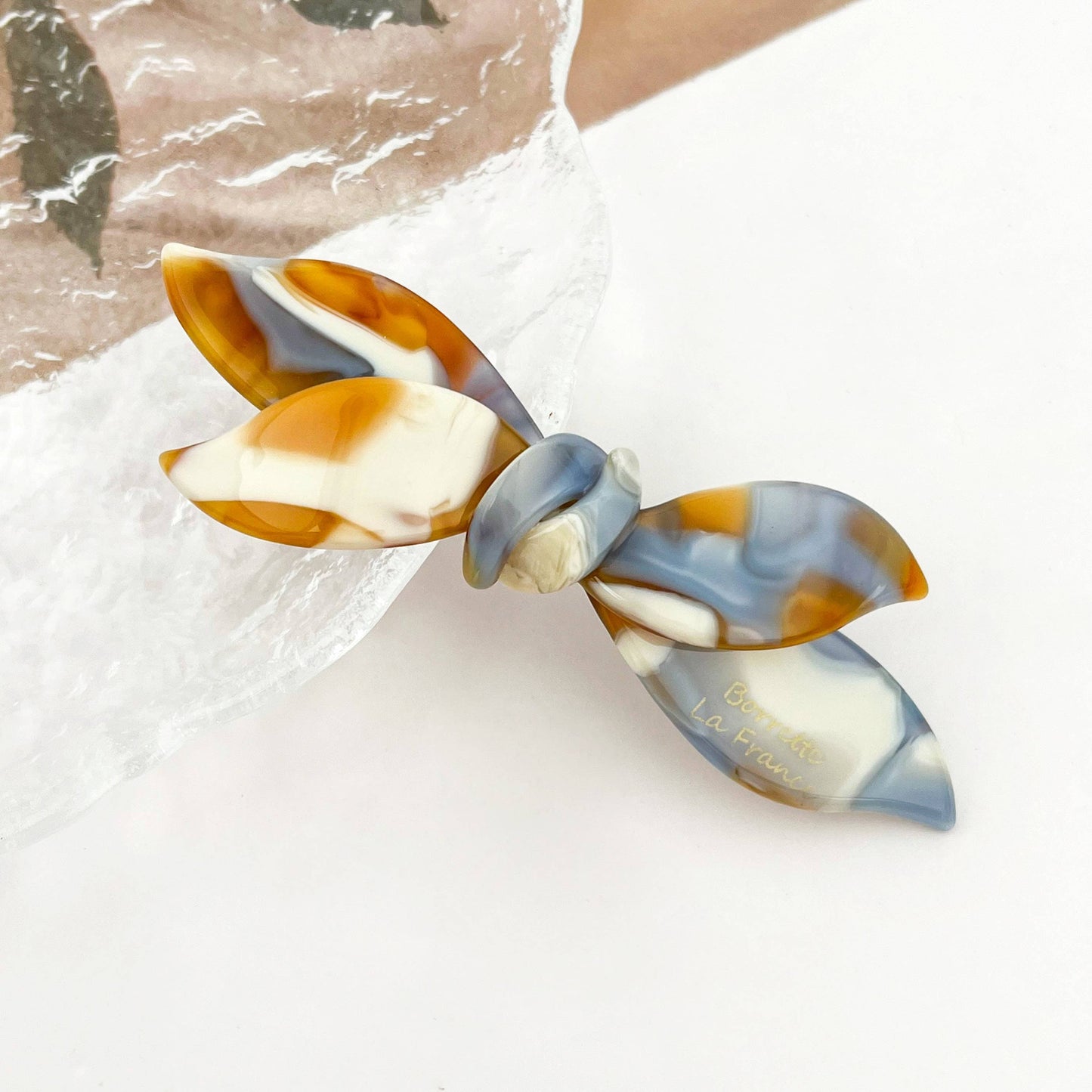 Elegant Bow Spring Hair Clip: BeigeCoffee