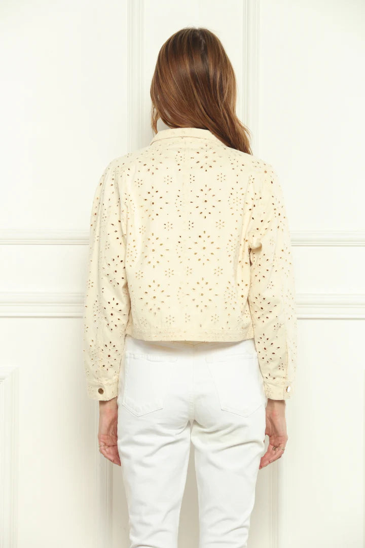 Eyelet Jean Jacket