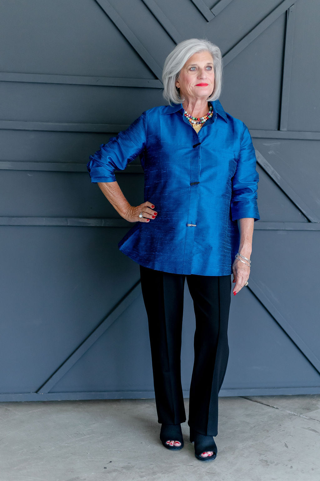 A Line Shirt | Cobalt